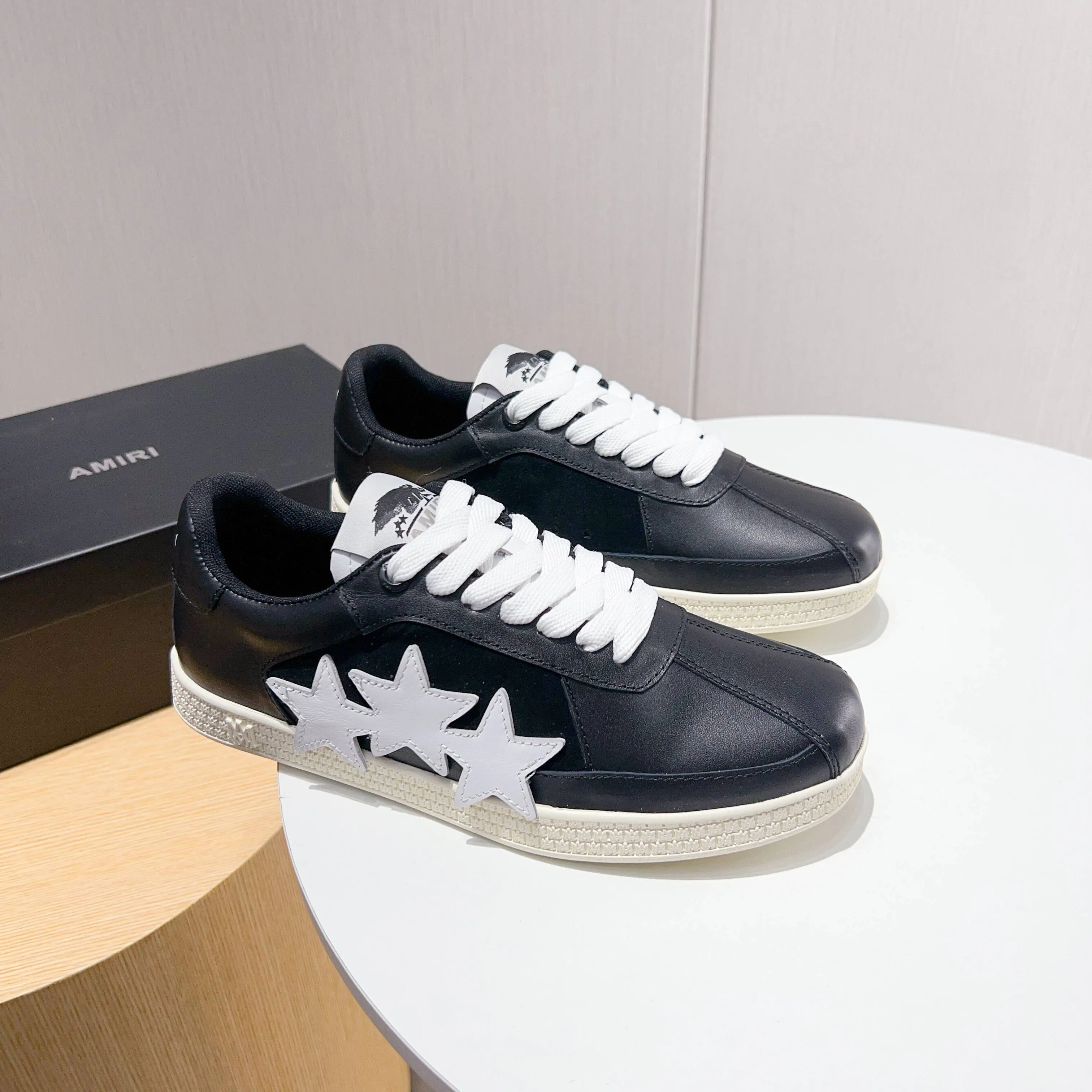 Men's shoes 💰420 [New style] 🌲🌲Balmain - New Amiri trendy shoes, low-top casual sports shoes, the same style as celebrities, made of selected pebbled cowhide and frosted cowhide, original outsole, comfortable on the feet, high-end workmanship, welcome to buy. Size: 39-45 (46 customized)
